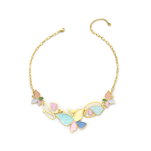 Collar de Mariposa Chapado en Oro, Acero Inoxidable, Joyería de Moda Sostenible y Resistente - Product Image 2