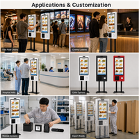 Intelligenter Hotel-Selbstbedienungs-Kiosk 21,5 Zoll Touchscreen SDK Barcode-Leser Zimmerkarten-Ausgabeautomat Reisepass-Scanner-Terminal