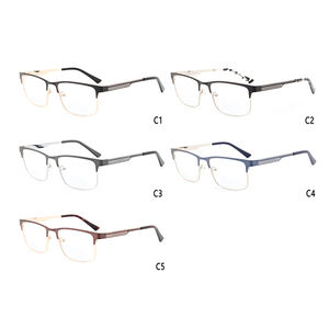 2026年製 超軽量 クラシック スクエアフレーム メタル製 眼鏡フレーム メンズ ビジネス用メガネ - Product Image 3