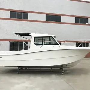 Chinese Supplier Direct 7.1m Panga Boat With Fuel Tank Fiberglass Fishing Boat for sale