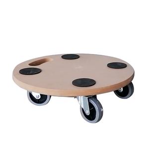 Transportador de muebles de madera, carrito móvil redondo de cuatro ruedas - Product Image 1