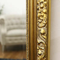 Miroir décoratif antique personnalisé fait main, grand miroir de luxe à cadre en bois orné, miroir sur pied baroque vintage