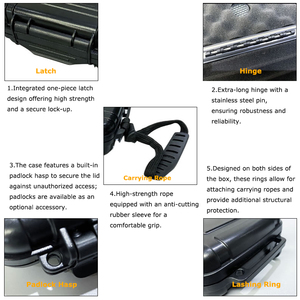 Caja de Seguridad <span class=keywords><strong>ABS</strong></span> Ancha y Delgada, 237x180x54mm, IP67, Resistente al Agua y al Polvo, Estuche Rígido para Tablets, Plantillas, Botiquín de Primeros Auxilios, Logotipo Personalizado - Product Image 3