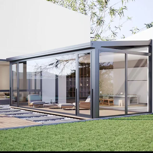 Véranda contemporaine en verre feuilleté sur mesure pour cour résidentielle, villa, patio, jardin d'hiver et <span class=keywords><strong>solarium</strong></span> - Product Image 1