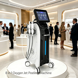 Appareil de beauté multifonctionnel 8 en 1 pour le rajeunissement de la peau, machine de soin du visage à jet d'eau oxygénée pour l'élimination de l'acné - Product Image 1