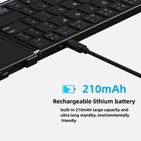 Keyboard Mini BT-1503 untuk Laptop, Smartphone, Tablet, Android, iOS, Keyboard Lipat Nirkabel Pintar Umum