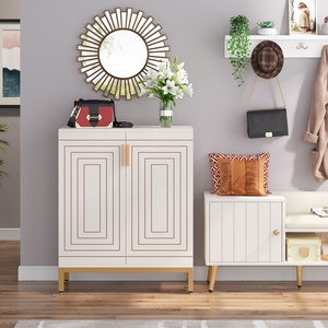 문이 있는 신발장, 선반이 있는 20 쌍 입구 신발 보관함, <span class=keywords><strong>5</strong></span> 단 무료 스탠딩 신발장 보관 정리함 - Product Image 3