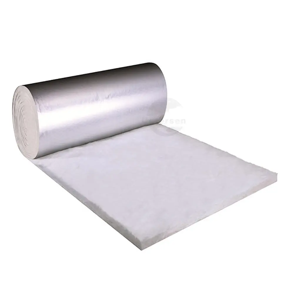 لفافات من الألياف الزجاجية العازلة للحرارة صديقة للبيئة مع ورق ألمنيوم لعزل سقف الفرن