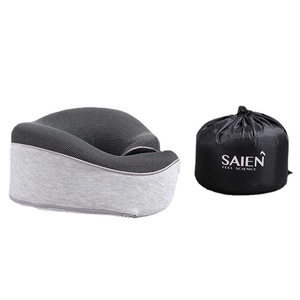 หมอนรองคอรูปตัวยูเมมโมรี่โฟมหมอนเดินทางแบบพกพาสำหรับรถยนต์เครื่องบินออฟฟิศงีบหลับ 28x26x14 ซม.สีเทาอ่อนสีเทาเข้ม - Product Image 2