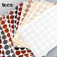 Cache-trous autocollants pour meubles, en plastique imitation bois, cache-vis