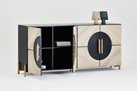 Minimal modernisme maison antique recyclé orme acier buffet moderne salon buffets pour salon salle à manger