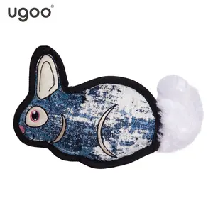 2024 en sıcak satış toptan komik yeni tasarım renkli çiğneme oyuncaklar tüf firetoy oyuncak + <span class=keywords><strong>Squeaker</strong></span> tüf köpek oyuncaklar-komik tavşan - Product Image 2