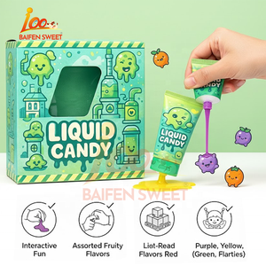 Forme de dentifrice Confiture aigre Bonbons liquides Odm Bonbons personnalisés Saveur fruitée Squeeze Acide Confiture Gelée Bonbons liquides - Product Image 3