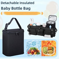 Sac isotherme pour poussette double, accessoires compatibles Bob Duallie Baby Jogger City Mini GT2 - Matériel nylon noir