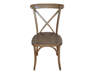Chaise à dossier croisé en bois empilable bon marché en gros pour mariage