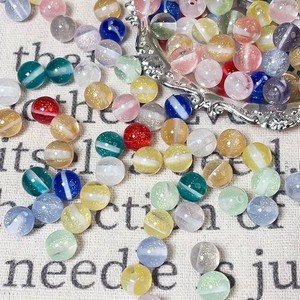 Série de perles lumineuses <span class=keywords><strong>Firefly</strong></span> Light, perles changeantes de couleur, résine UV ronde, en vrac, bracelets DIY, accessoires à coudre. - Product Image 1