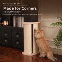 Griffoir mural vertical pour chat en sisal, extra large, sans perte de fibres, réglable, protection de meubles pour chats d'intérieur