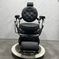 Équipement de salon de beauté de luxe, chaise de barbier de style européen rétro antique, fournitures de salon