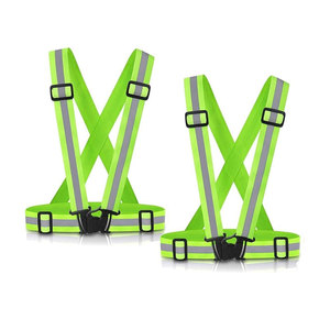 Disponibile Cintura di Sicurezza Elastica Regolabile ad Alta Visibilità, Imbracatura Riflettente per Corsa Notturna, Ciclismo, Lavoro all'Aperto - Product Image 1