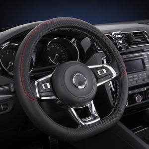 Housse de <span class=keywords><strong>Volant</strong></span> de Voiture en Cuir Forme en D Sportive, Utilisation Toutes Saisons pour Volants de Voiture 38 cm, 6 Couleurs - Product Image 3