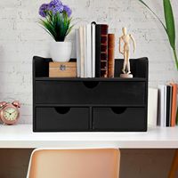 Organisateur de bureau en bois polyvalent avec design fonctionnel bords lisses pour une gestion efficace des lettres outils d'écriture de factures