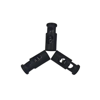 Boucle de serrage en POM noir robuste avec ressort métallique pour ajustement de cordon de sac à dos, accessoires de quincaillerie