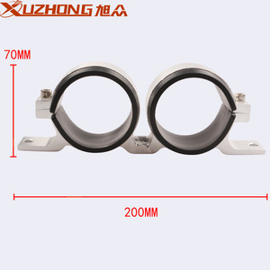 Xuzhong Fuel Pump Double Hole Mount <b>Bracket</b> Clamp Aluminum Rubber Red For Car Modification Upgrade - Product Image 2