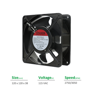 Sunon 1123HBT.GN SP101A 120x120x38มม. 115VAC 0.21/0.18A 20/18W 2750/3050RPM 87/107CFM ตู้ตลับลูกปืนไฟฟ้าอินเวอร์เตอร์ - Product Image 2