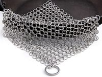YOUJIU Anneau en maille pour laver la vaisselle en acier inoxydable, tissage uni, résistant à la corrosion, écologique, trou carré, fil argenté de 1,2 mm