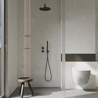 Carrelage mural en porcelaine effet marbre blanc gris 400x800mm brillant, facile à nettoyer, imperméable pour salle de bain, cuisine, salon, moderne, 5 ans