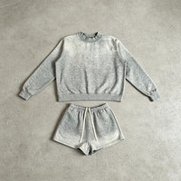 Sweat-shirt en molleton de coton personnalisé avec logo, style streetwear, broderie appliquée, effet délavé, fabriqué en Chine