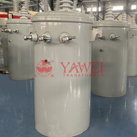 Transformador eléctrico YAWEI en stock 12kv 240V Transformador de distribución tipo aceite 100kva Transformador montado en poste monofásico