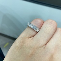 Bague en argent sterling 925 avec diamant de laboratoire taille émeraude couleur D, personnalisable en petite série avec logo OEM/ODM, certifiée NGTC, de Source Jewelry Factory
