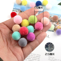 Vente en gros 1.5cm Polyester Fil Pompons Boule Artisanat Décoration Personnalisé 15mm Fil Pom Pom Accessoires