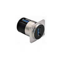 Support de montage pour panneau, 1 pièce, connecteur en métal, résistant à l'eau, pour prises USB, Type D, 3.0