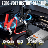 Démarreur de voiture OEM durable de 12000 mAh avec compresseur d'air et gonfleur de pneus, idéal pour les voyages et les trajets routiers