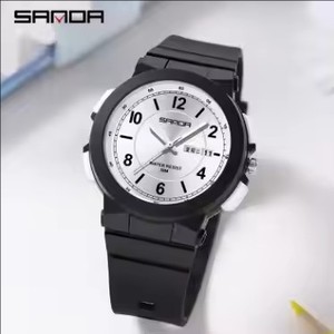 SANDA 6097 Nouvelle montre à quartz tendance pour homme, étanche, avec aiguille créative à défilement magnétique - Product Image 4
