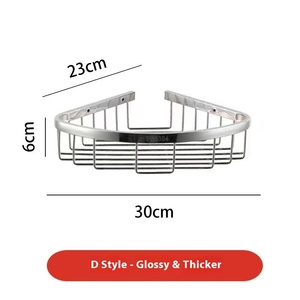 Стена для гостиничной инженерии из нержавеющей стали, 304 угловая стойка, треугольная Однослойная полка для хранения, встроенная полка для ванной комнаты - Product Image 4