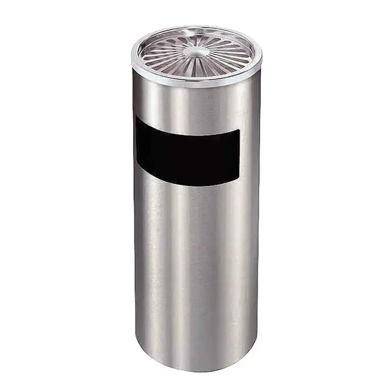Hotel trash bin ashtray stainless steel ashtray stand with bins
