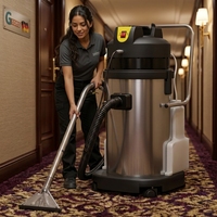 Nettoyeur-extracteur de tapis électrique en plastique GR40SC avec sécheuse pour le nettoyage des sols et des tapis d'hôtel