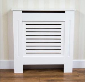 Cubierta de <span class=keywords><strong>Radiador</strong></span> Milton Pequeña y Duradera, Venta al por Mayor de Fábrica, Gabinete Moderno de MDF Pintado en <span class=keywords><strong>Blanco</strong></span> - Product Image 1