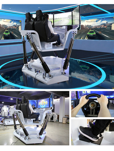เครื่องเกมแข่งรถ <span class=keywords><strong>VR</strong></span> แบบ 2 ผู้เล่น YHY Commercial 6Dof 3 จอภาพ พร้อมพวงมาลัยแบบเคลื่อนไหวได้เสมือนจริง  เครื่องจำลองการแข่งรถ <span class=keywords><strong>VR</strong></span> - Product Image 5