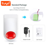 Sirine Strobo Lampu Kilat Tahan Air Wifi Tuya 120DB untuk Rumah, Sirine Anti Maling PST-SN31