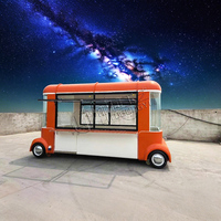 Retro Volledige Keuken Mobiele Ding 220V Pizza Koffie Ijs Hotdog Candy Chips Trailer-Voor Fast Food Toepassingen