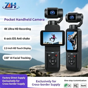 Caméra de poche 4K 80MP avec stabilisation électronique (EIS), caméra portable avec cardan, suivi de visage IA, <span class=keywords><strong>webcam</strong></span> Wi-Fi, caméra vidéo pour vlog, OEM ODM - Product Image 1