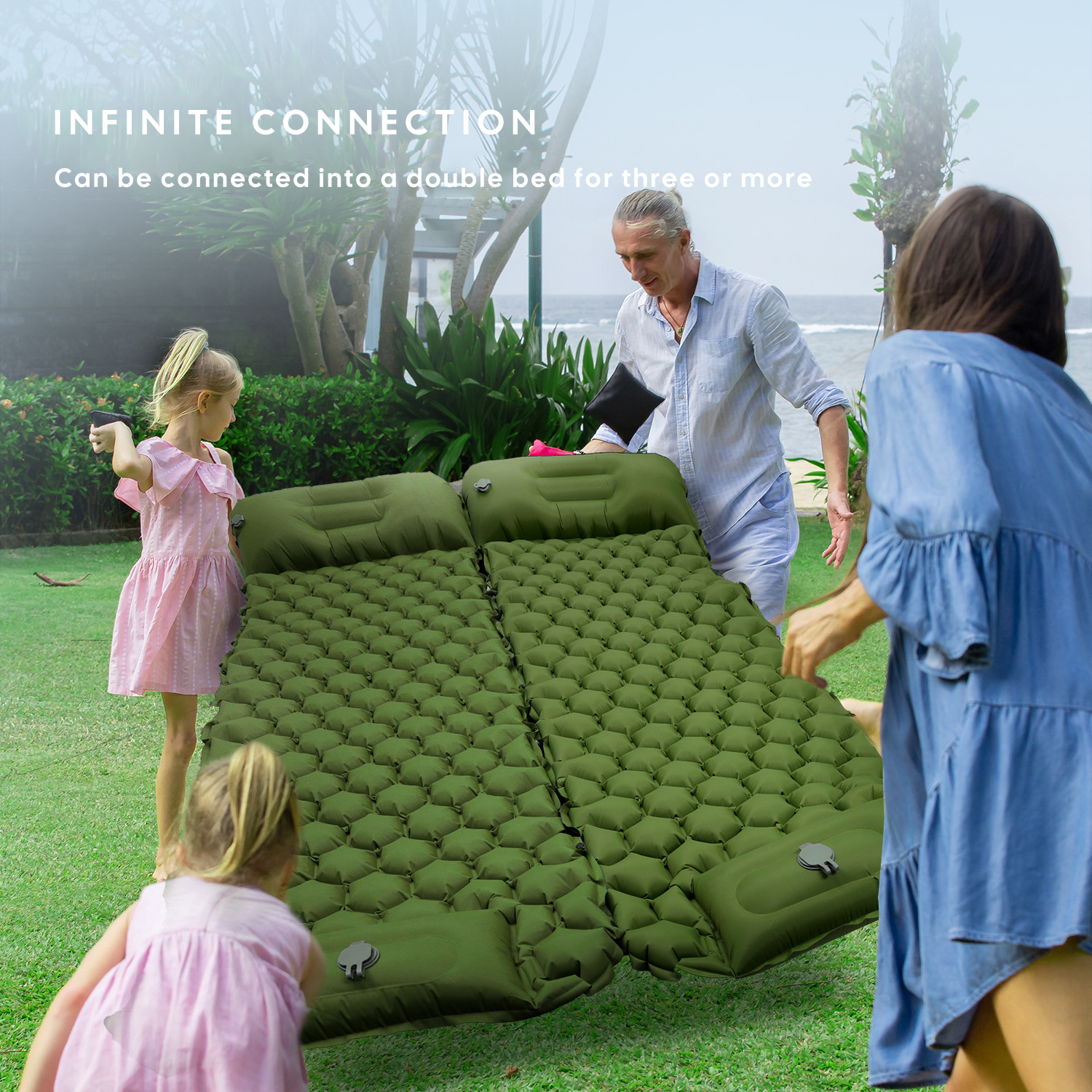 TPU 1.5kg Camping Single Self Inflating Mattress Lightest Backpacking Sleeping Pad