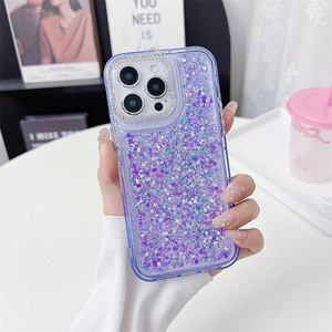 <span class=keywords><strong>Coque</strong></span> de téléphone transparente en TPU avec paillettes brillantes et diamants pour Redmi 15 15C A5 - Product Image 5