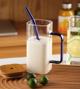 Vasos de Vidrio con Tapas de Bambú y Pajitas de Vidrio, Vasos de Vidrio en Forma de Lata de 14 oz, Vasos para Café Helado, Vasos para Cerveza - Product Image 4