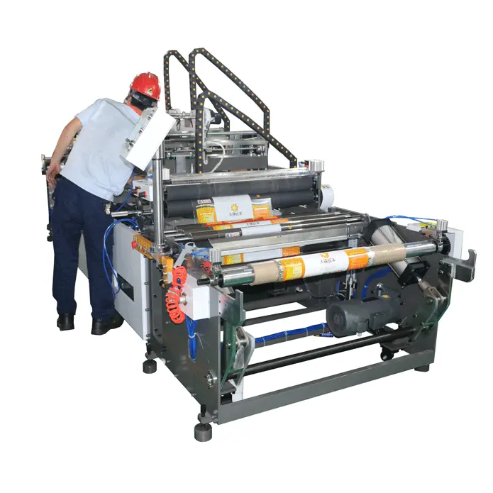 Roll Plastic Zak Of Papieren Zak Servo Automatische Foliedruk Machine