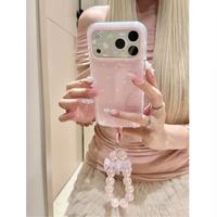 Étui souple ZL096 à motif étoiles, avec grande fenêtre et chaîne, pour iPhone 17 Pro Max et iPhone 16 Pro, protection intégrale
